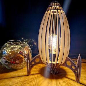 Rocket Lamp. Laser Cut. Digital File. Svg Dxf Cdr Pdf. 3mm @ 4mm ...