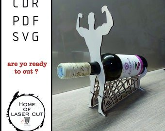 Wine holder Big boy, 3mm & 6mm plywood file  SVG,PDF,CDR,