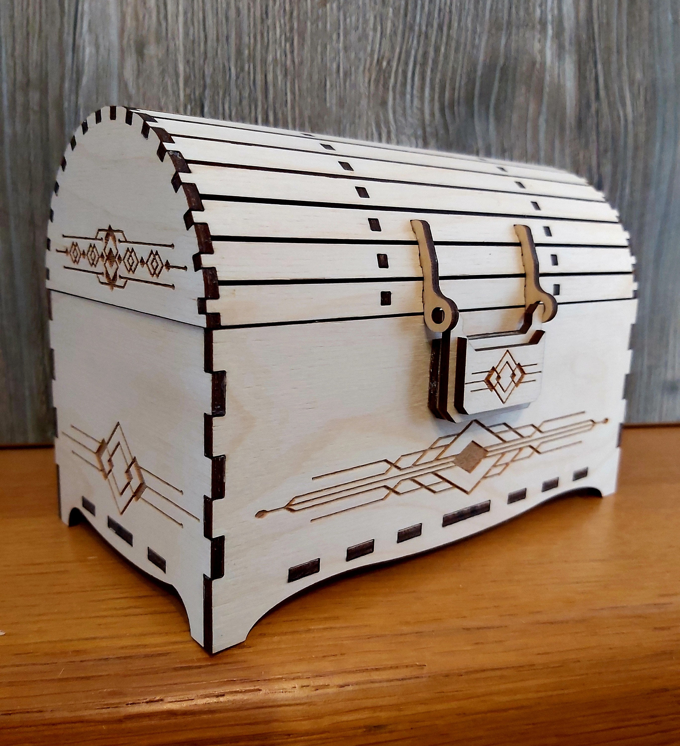 Treasure Box Design Little Treasure Box, Laser Cut File, Treasure Chest, for a 3mm & 4mm ...