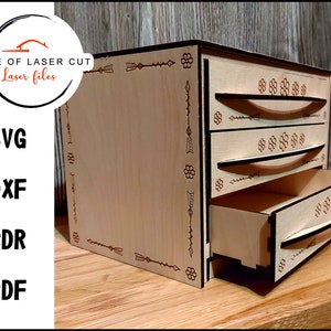 Kommode, Schatztruhe, Laser-Redy-Datei, svg, cdr, dxf, pdf, für 3mm Material