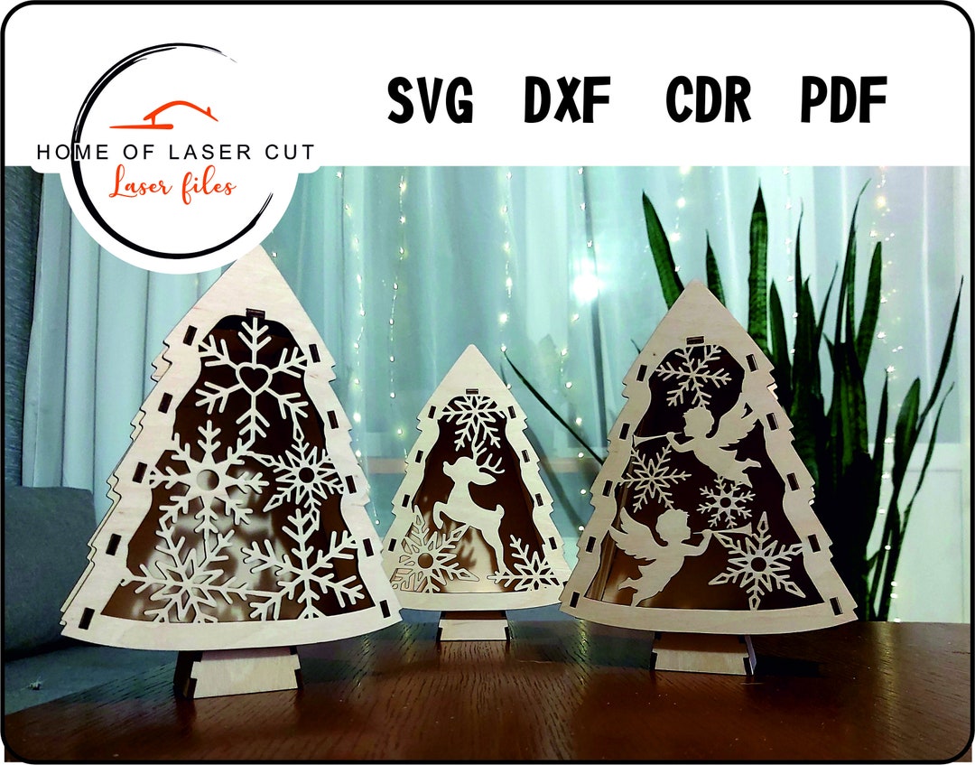 Christmas Tree Gift or Candy Box, Svg Dxf Cdr Pdf, 3mm Laser Ready File ...
