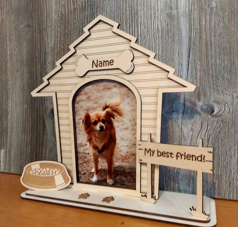 Dog House Photo Frame Svgcdrpdfdxf Laser Cut Files .3mm Etsy