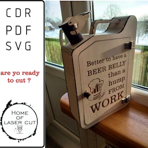 Bierbar, bierhouderdoos, bierminibar, pdf, SVG, CDR, materiaal van 3 mm 1/8 inch