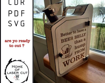 Beer Minibar Holder Box: Laser Cut Files (PDF, SVG, CDR)