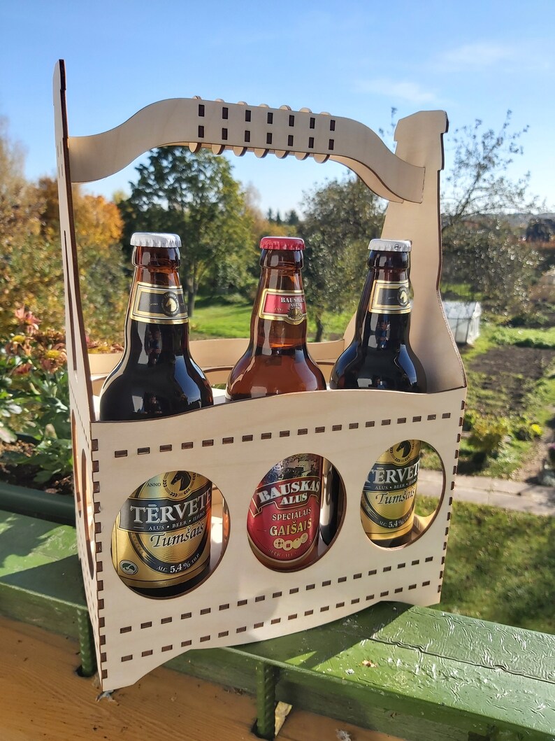 6 Pack Beer Caddy Digital File Templet Svgcdrdxf Laser Cut | Etsy