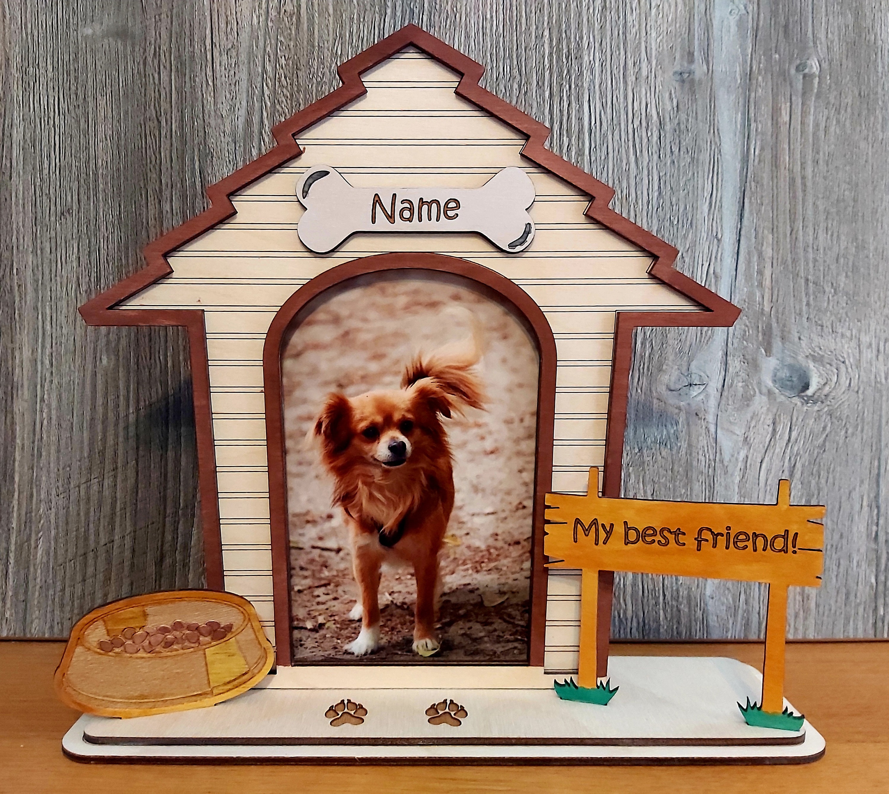Dog House Photo Frame Svgcdrpdfdxf Laser Cut Files .3mm Etsy