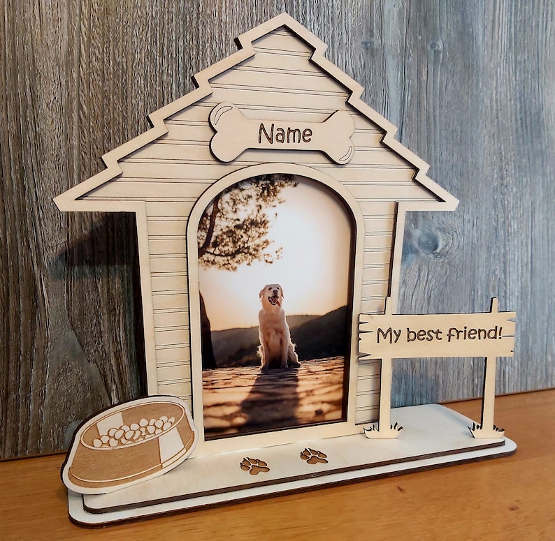 Dog House Photo Frame Svgcdrpdfdxf Laser Cut Files .3mm Etsy