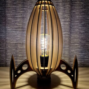 Rocket Lamp. Laser Cut. Digital File. Svg Dxf Cdr Pdf. 3mm @ 4mm ...