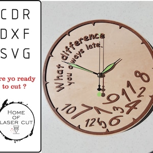 Clock  CDR DXF SVG