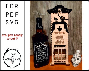 Caja de regalo para whisky, Jack Daniel 1L, Svg Dxf Cdr Pdf, archivo vectorial de 3 mm.