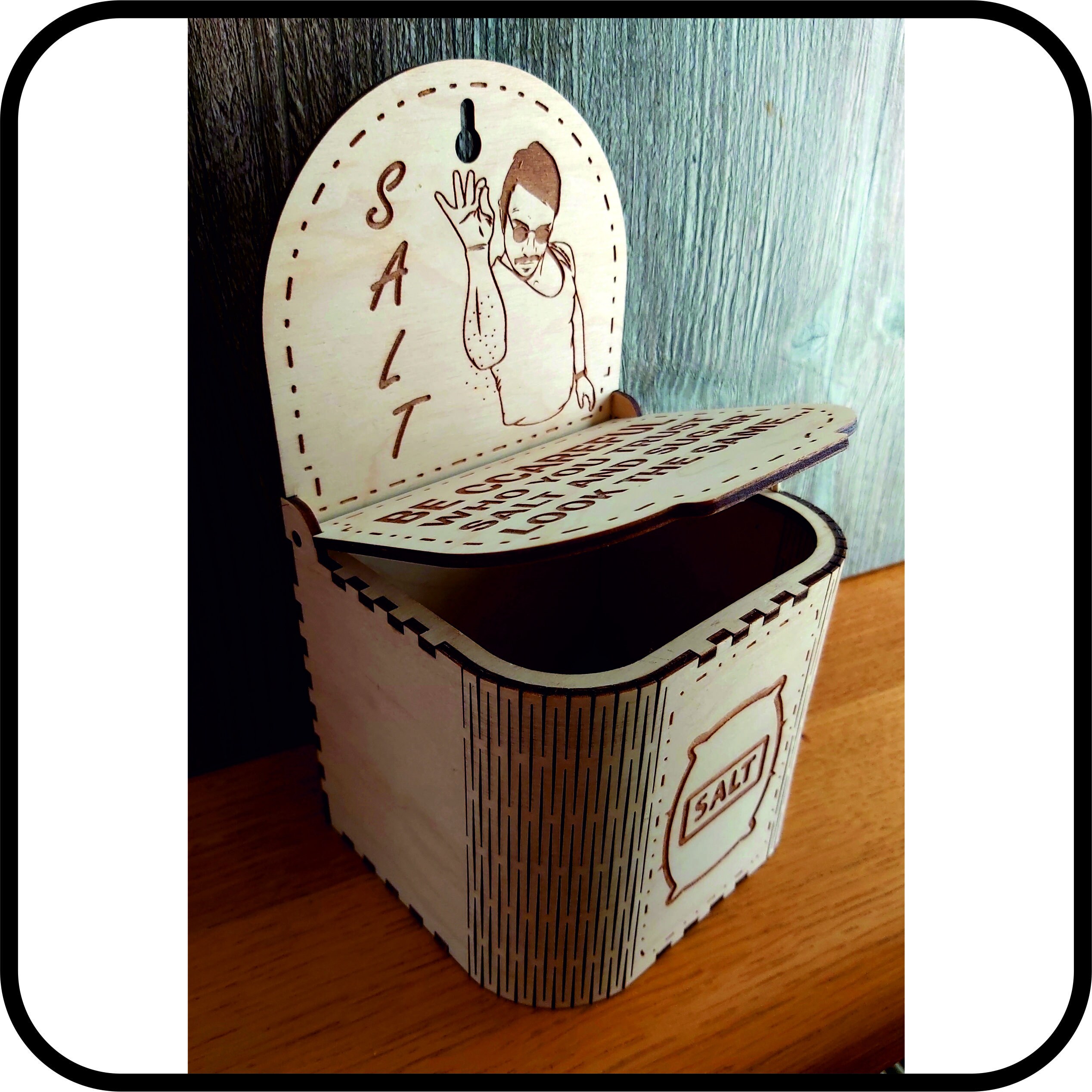 Salt Box Dxf Salt Box, Laser Cutting File, Cdr, Svg, Dxf. - Etsy