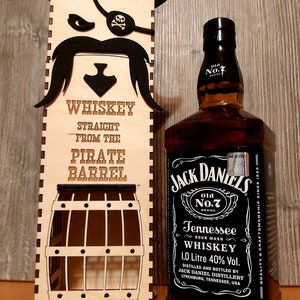 Gift Box for Whiskey, Jack Daniel 1L, Svg Dxf Cdr Pdf, 3mm Vector File ...