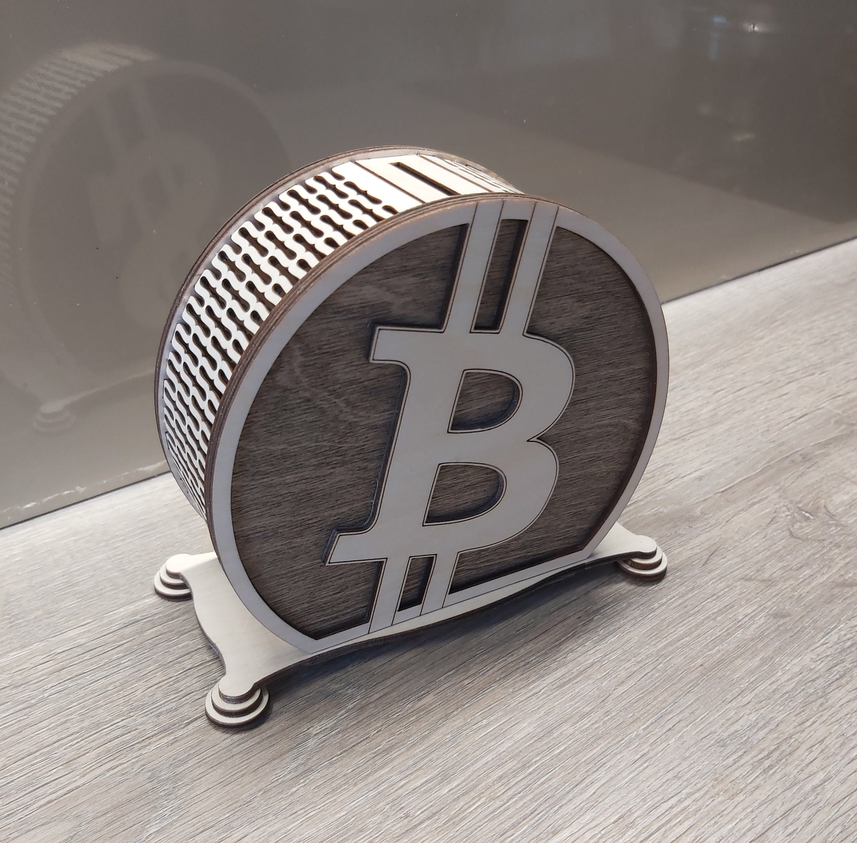 Bitcoin Money Box File: SVG CDR PDF, 3mm Birch - Etsy