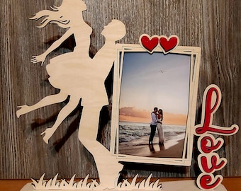 Love Photo Frame Digital File, Valentine's Day Anniversary Gift (dxf, svg, cdr, pdf)