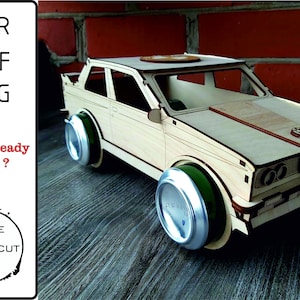 BMW 3D-puzzel, 3D-automodel laserbestand, bierhouder, 3 mm laserbestand. Svg, Dxf, Cdr, Pdf.