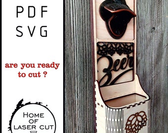 Bottle Opener -Digital Laser Ready File - SVG/dxf/PDF/cdr