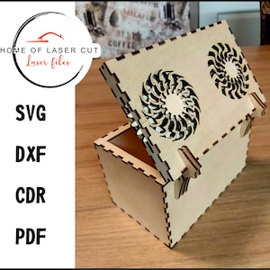 Kinetische Box, Getriebe, Laserdatei svg cdr pdf dxf, 3mm Material.