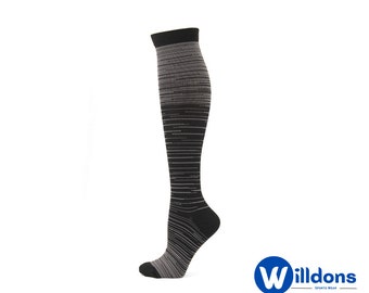 Knee High - Compression socks - Black & Grey - Size L / XL