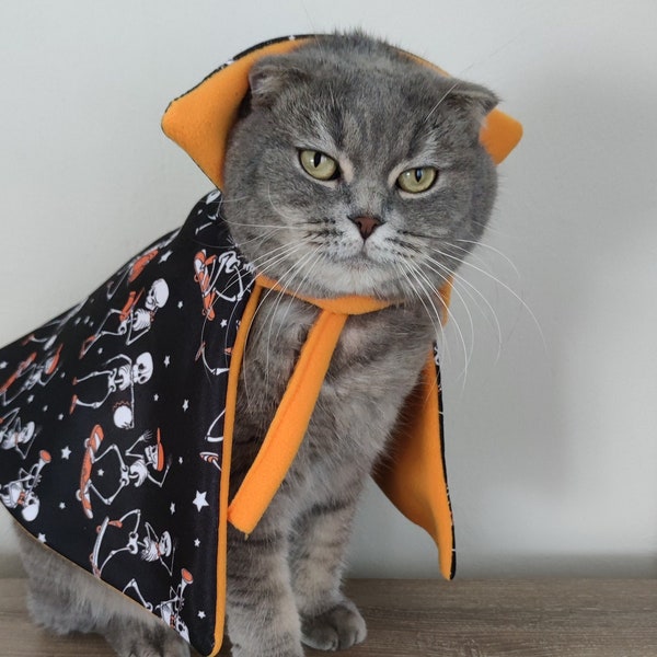 Halloween costume for cats, costume for cats, pet cloak,  gift for cats,  pet accessories, halloween cape for pets, cat lover gift