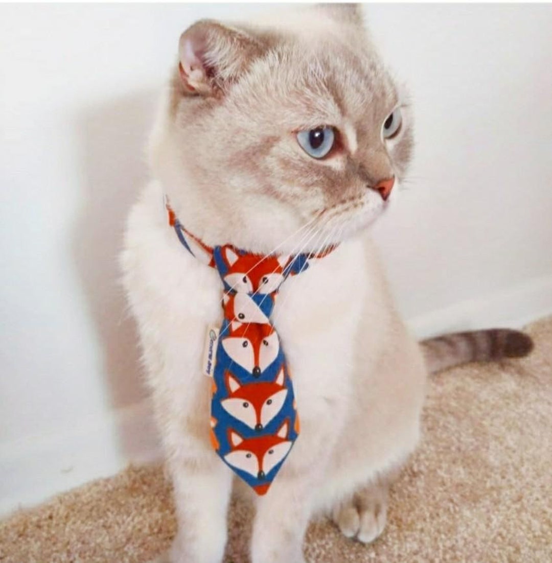 Cat Bow Tie Cat Collar Cat Costume Gift for Pets Cat Accessories Cat Lover Gift Fox Neck Tie for Cats Cat Tuxedo Cat Clothes Etsy