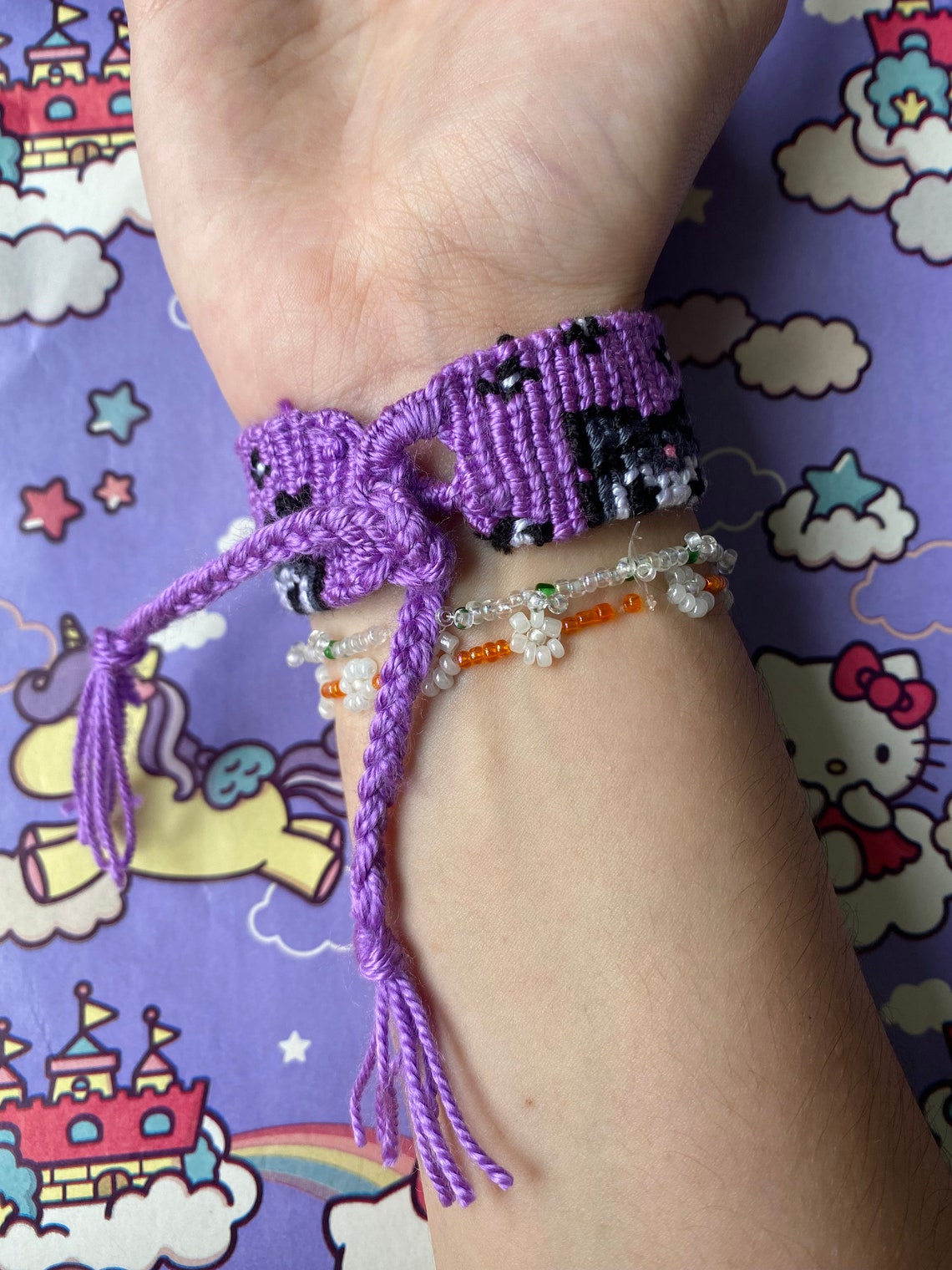 Kuromi Friendship Bracelet Kuromi String Bracelet Sanrio Etsy Ireland