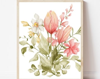 Spring prints Spring printable art instant download  Farmhouse home decor Spring wall art Spring art prints Spring floral art Flower prints