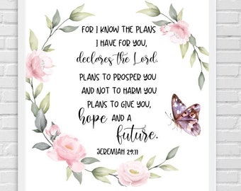 For I Know The Plans I Have For You declares The Lord Bible verse Baby Bodysuit For I Know The Plans I Have For You declares The Lord Bible verse Baby Bodysuit