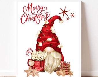 Christmas gnome sublimation design Hot cocoa gnome png graphics Christmas sublimation design Waterslide images Tumbler graphics Sublimate