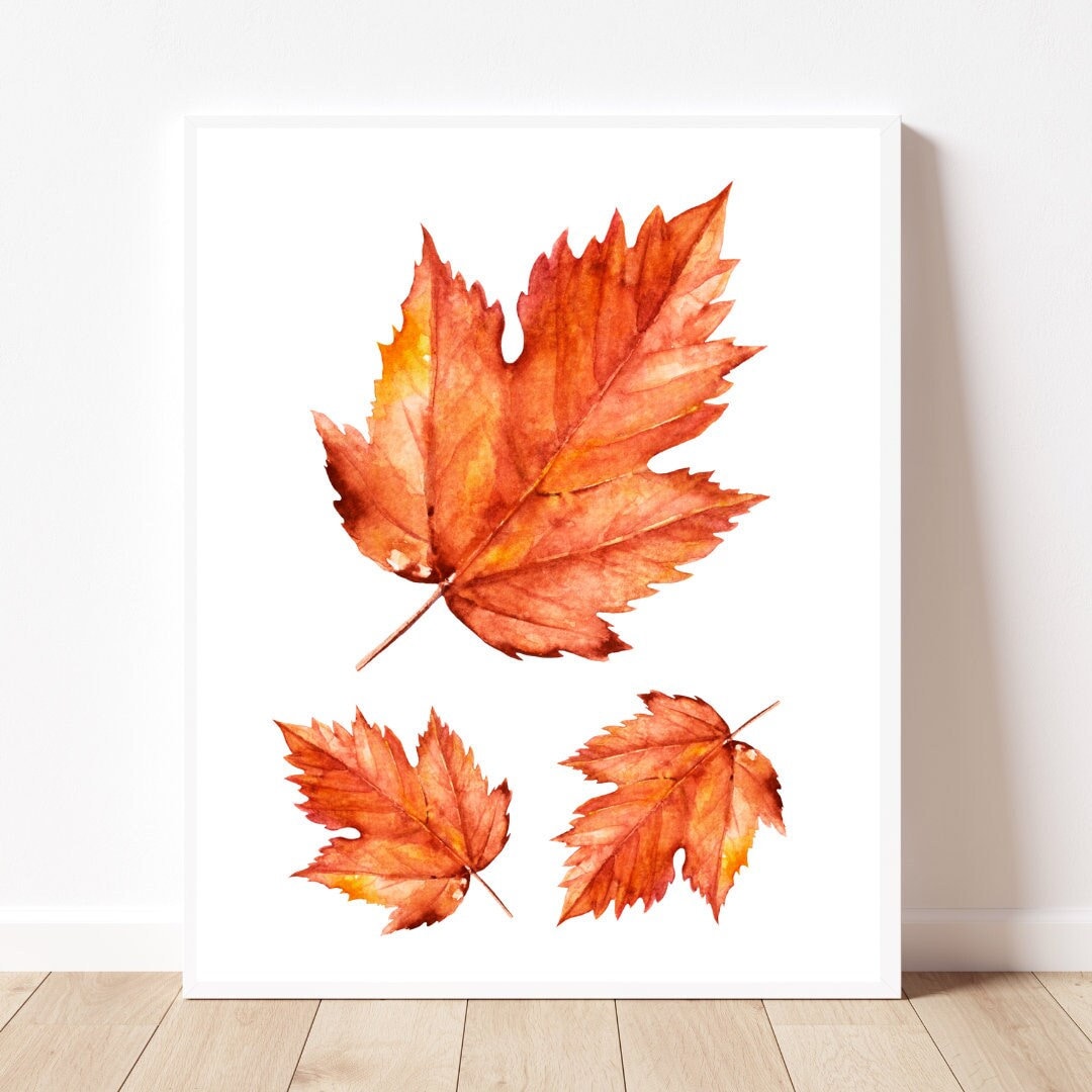 Fall Printable Wall Art Fall Digital Print Home Decor Watercolor Autumn ...