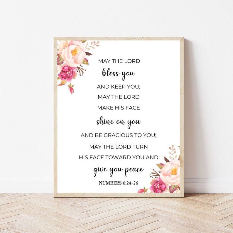 May the Lord Bless You and Keep You Sign Scripture Sign Numbers 6:24-26 ...