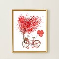 Valentines day red hearts print Valentine printable art Valentine wall art Watercolor Valentines prints Romantic red hearts poster sign art