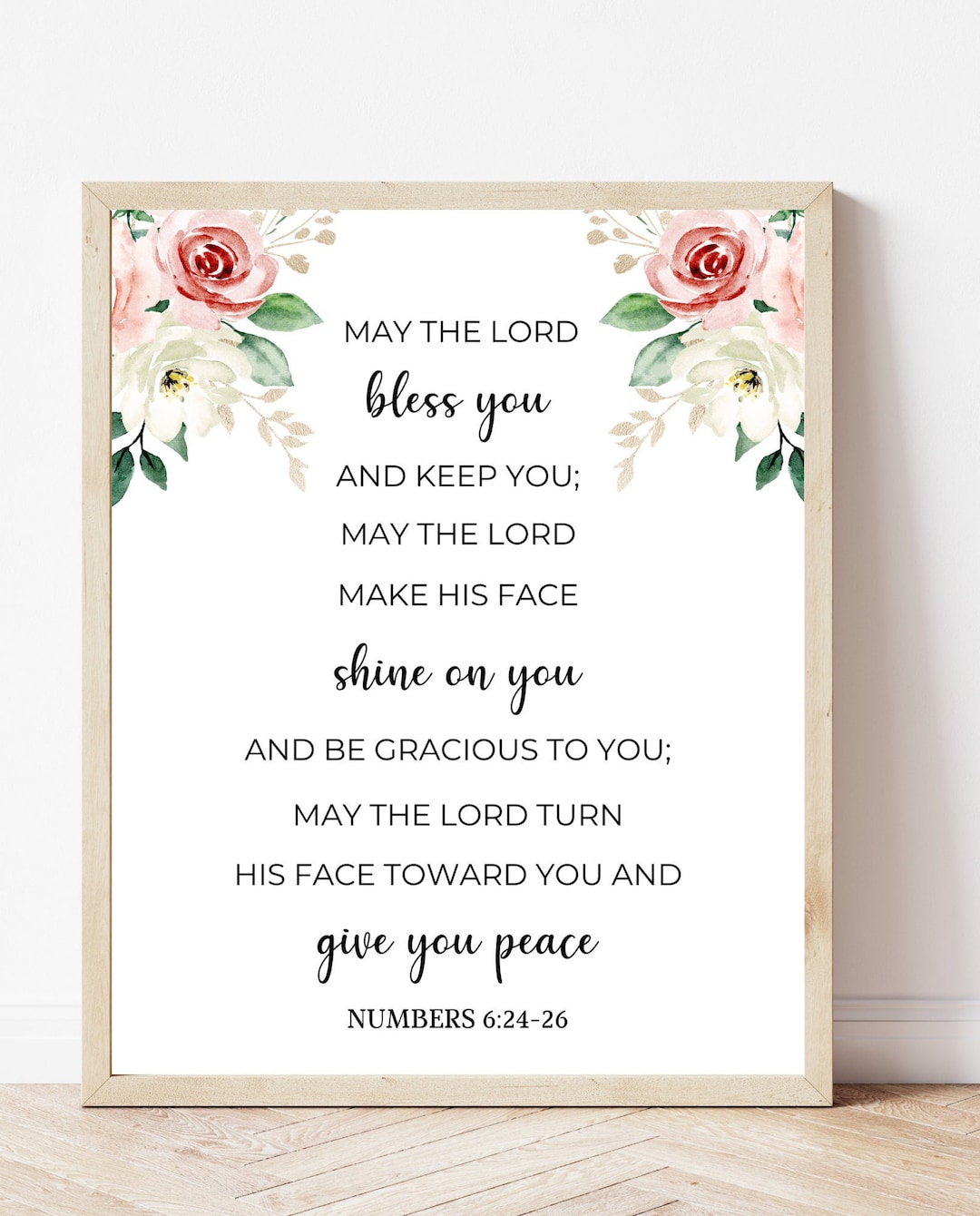 May the Lord Bless You and Keep You Nursery Numbers 6:24-26 Bible Verse ...