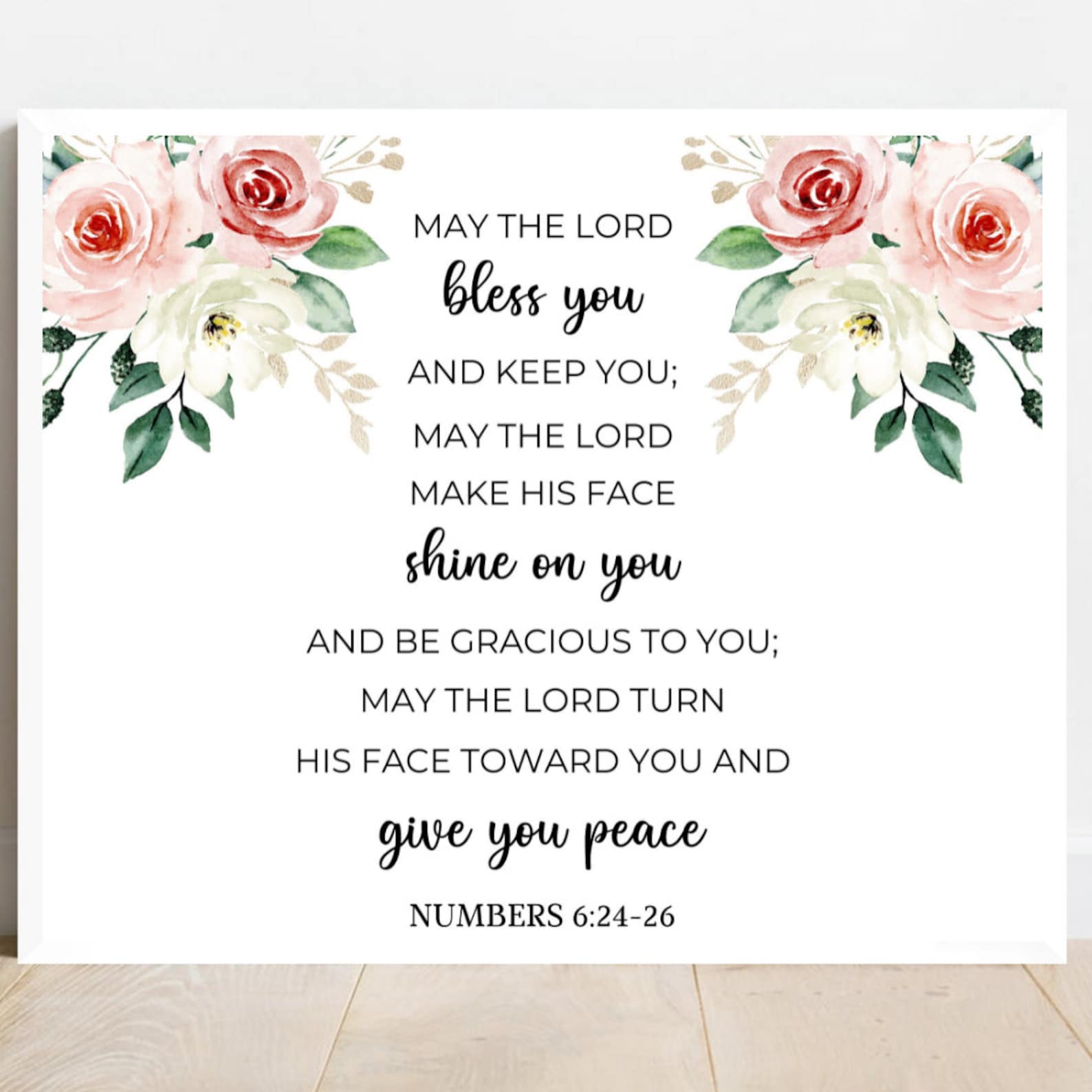 May the Lord Bless You and Keep You Nursery Numbers 6:24-26 Bible Verse ...