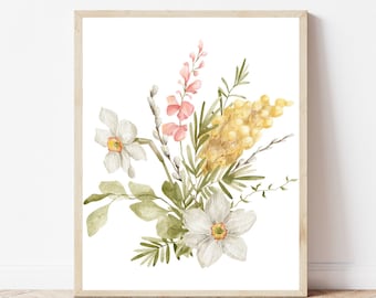 Spring prints Spring printable art instant download  Farmhouse home decor Spring wall art Spring art prints Spring floral art Flower prints