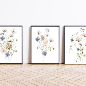 Wildflower art Botanical printable Floral wall art Wildflower illustration Wildflower printable art Floral watercolor print Wildflowerposter