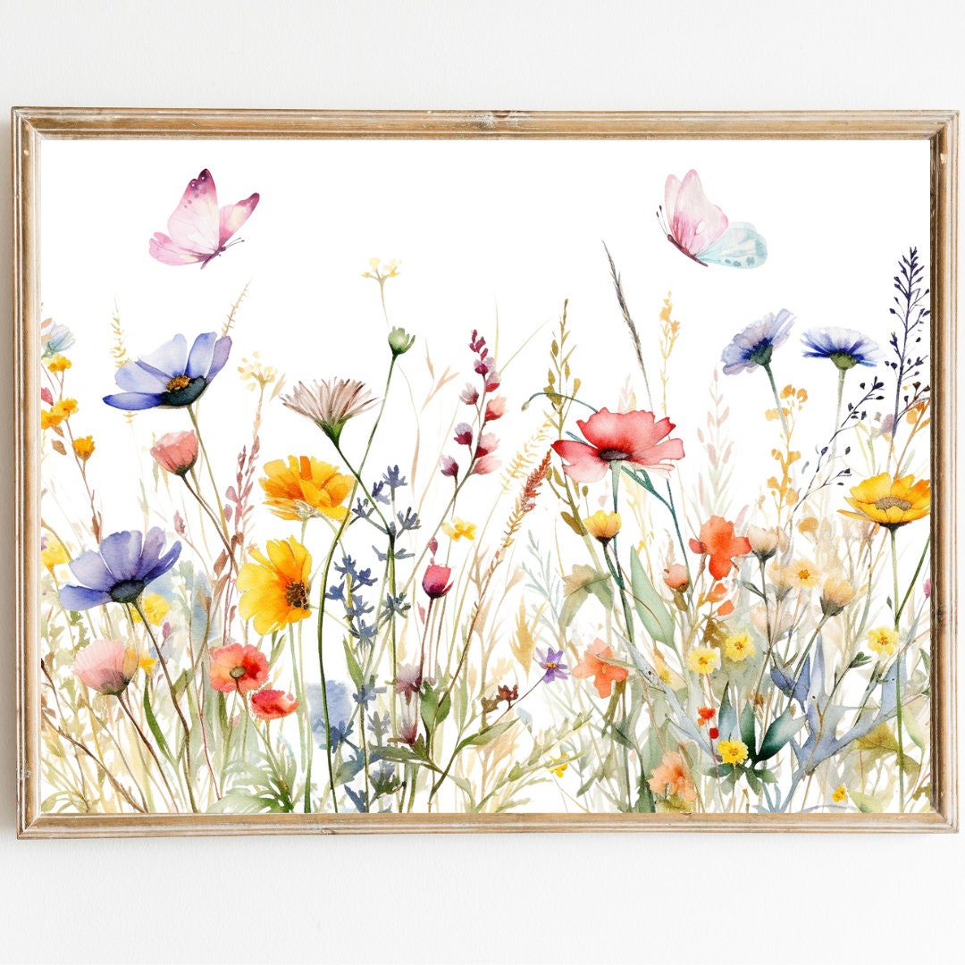 Spring Photo Print Wildflower Spring Prints Summer Printable Art Wildflower Prints Spring ...