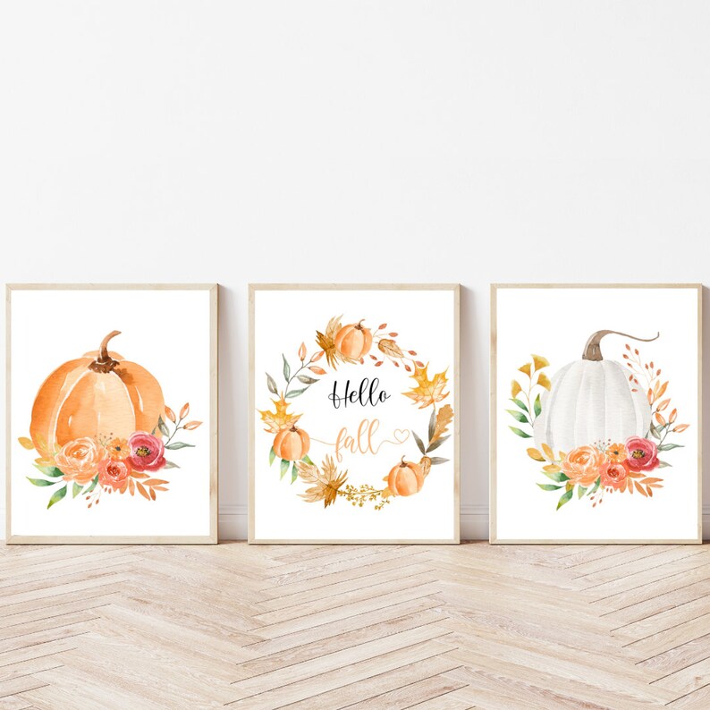 Fall Prints Set of 3 Fall Wall Art Fall Home Decor Fall Printables Art ...