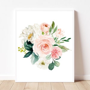 Pink Peonies Printable Wall Art Blush Floral Print Pink Floral - Etsy
