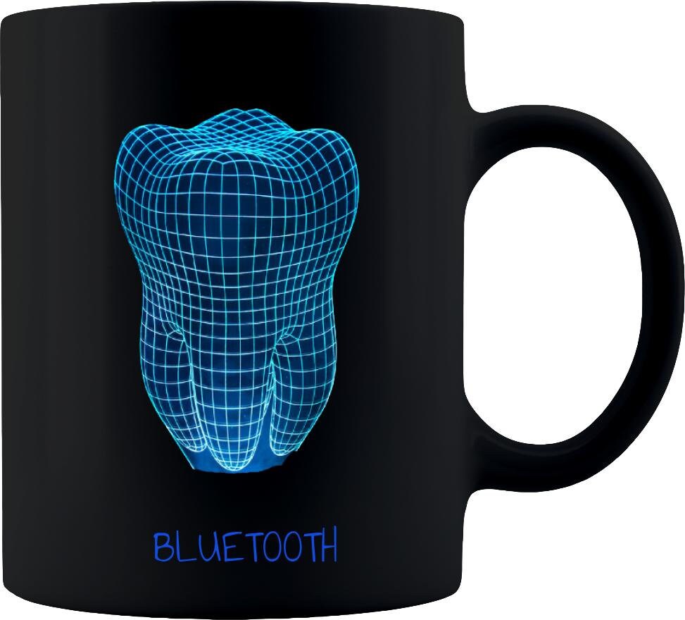 BlueTooth Coffee Mug 11oz Black Etsy