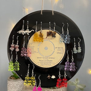 Soporte de vinilo para pendientes / capacidad para 20-40 pares