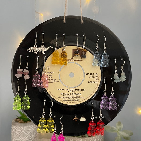 Vinyl Earring Holder| holds 20-40 pairs