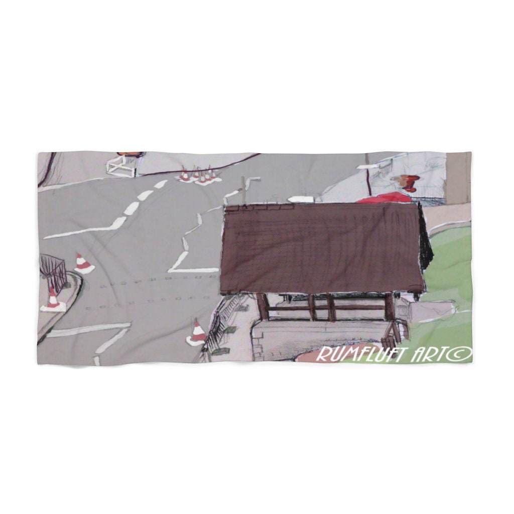 Beach Towel Road Works Etsy