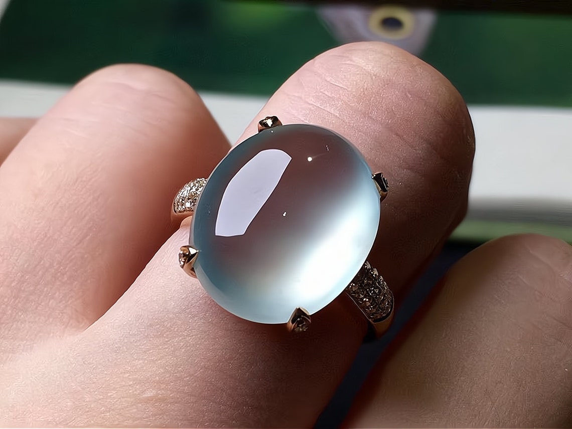 Jade rings clear engagement rings jade rings lover rings Etsy