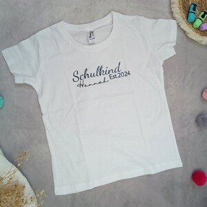 Schulkind T-Shirt Schulkind 2024 Personalisierbar Mit Name