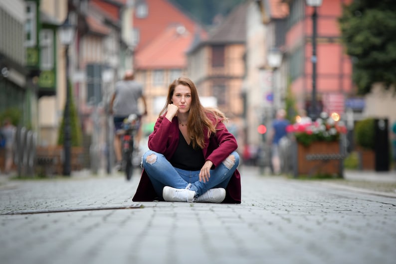 Übergangs Walk Mantel für Damen aus 100% Schurwolle Beere Dunkel Bild 4