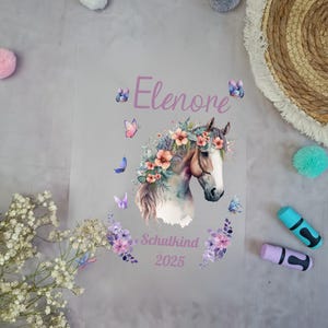 Iron-on Transfer for School Cone Princess With Unicorn With