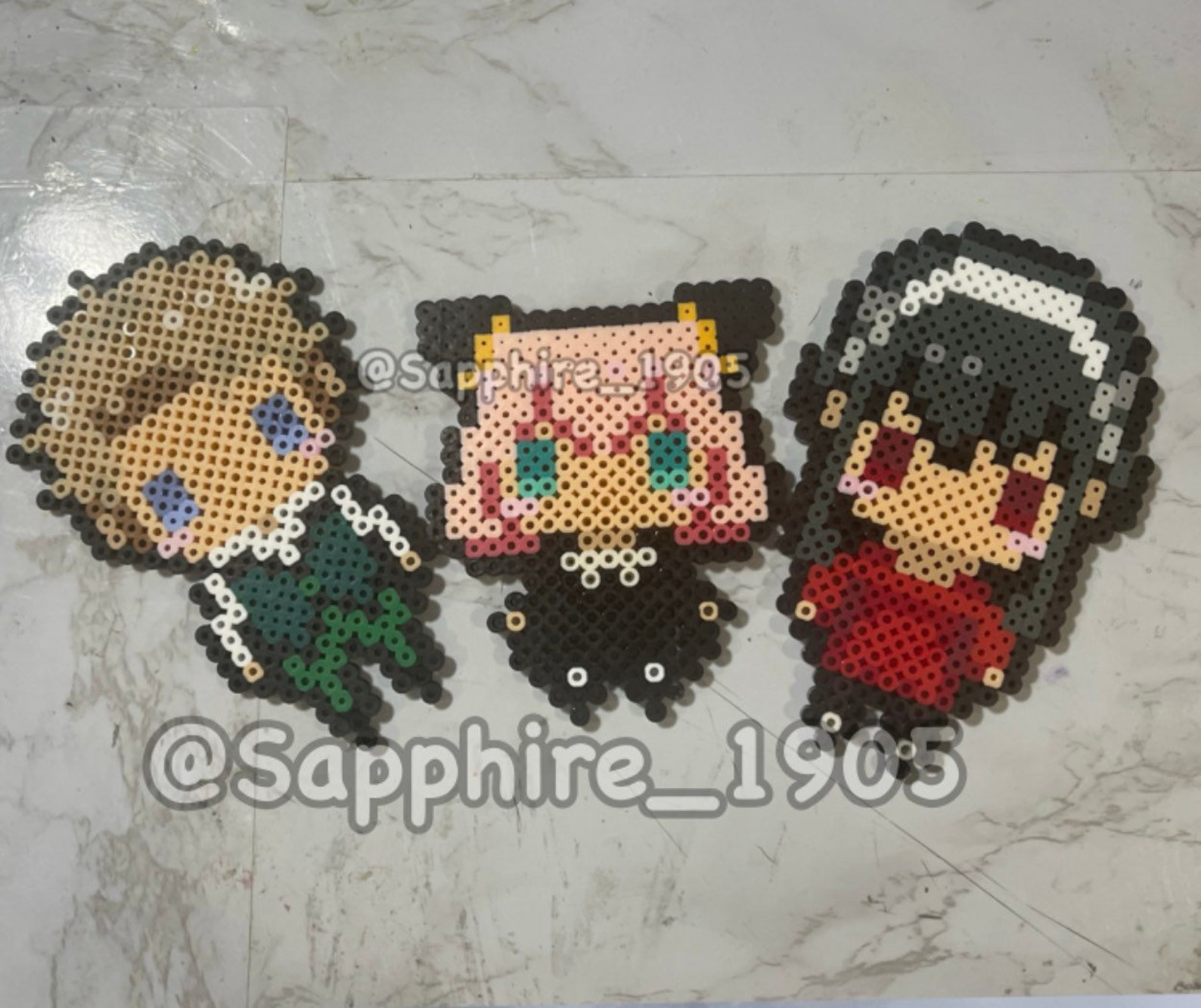 Family Who Are Spys perler Bead Chibi Figures Etsy