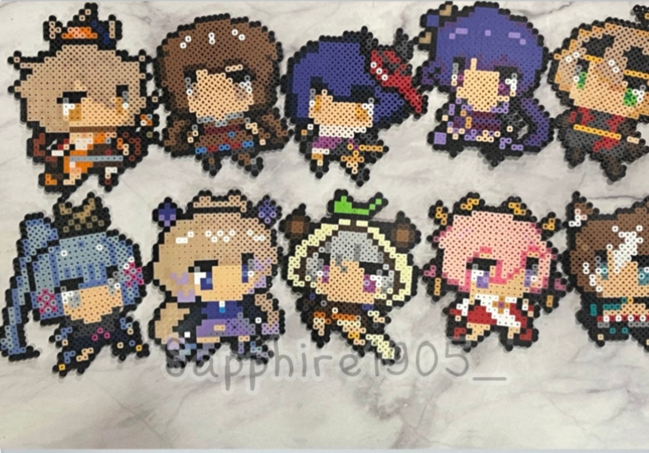 Genshin Impact Inazuma Chibi Perler Beads Etsy Israel