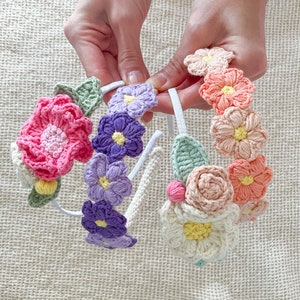 Hair band or headband, hair accessories, crochet flower, crochet headband, hair flower, hair flower