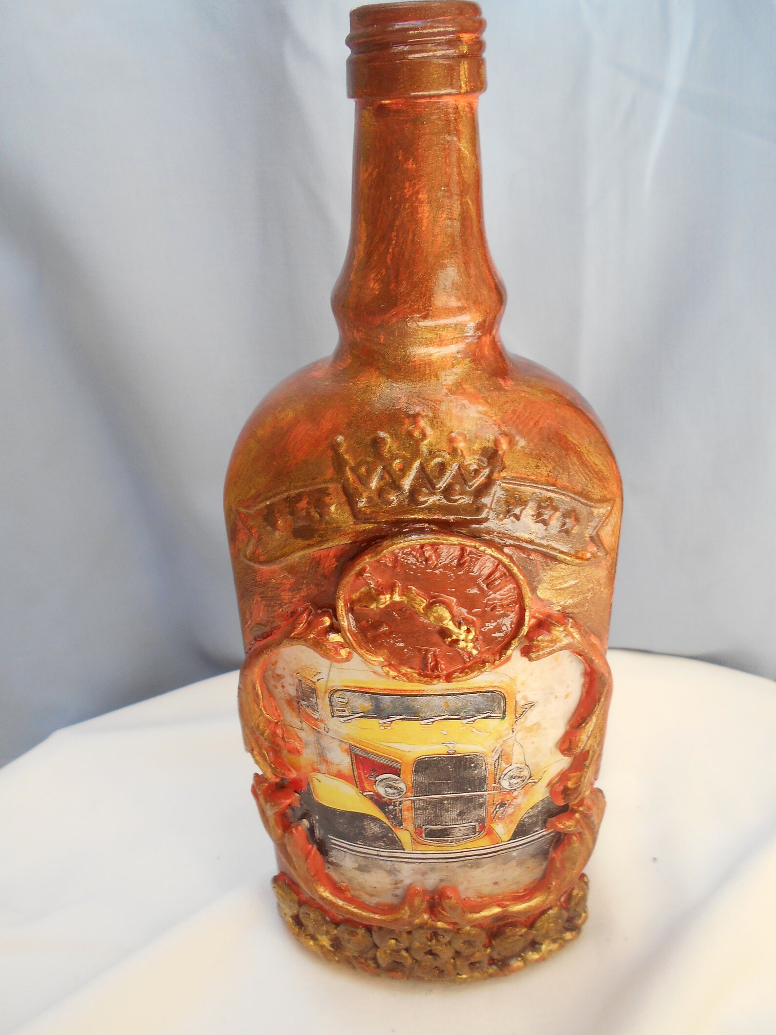 Bottle with a car Etsy